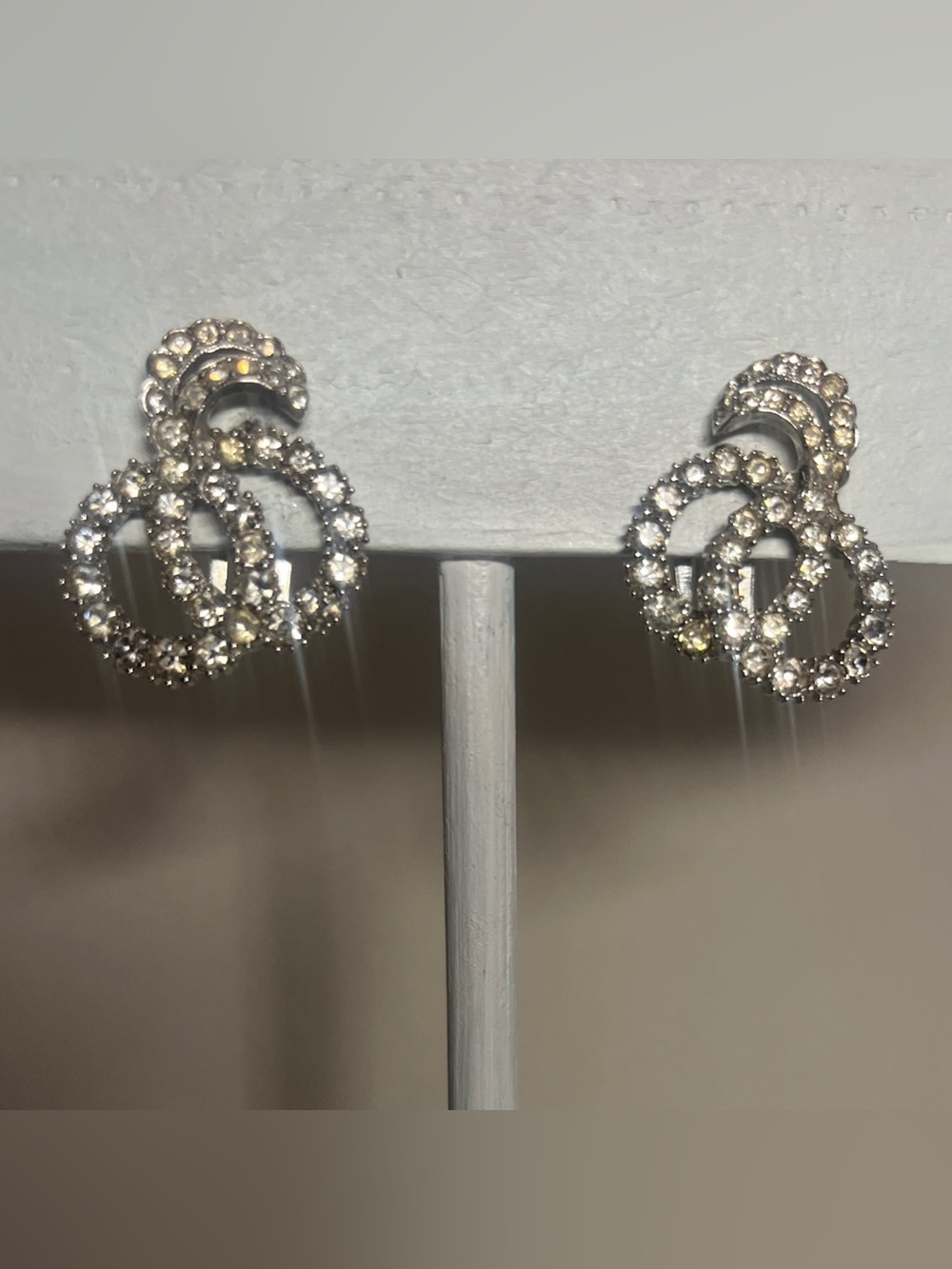 Estate Jewelry | 1950s Retro Rhinestone Earrings | Signed Ledo Jewelry Co.